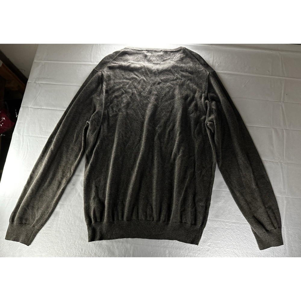 J Crew Cashmere Blend Sweater Mens Large Gray Crewneck Pullover - Picture 2 of 13